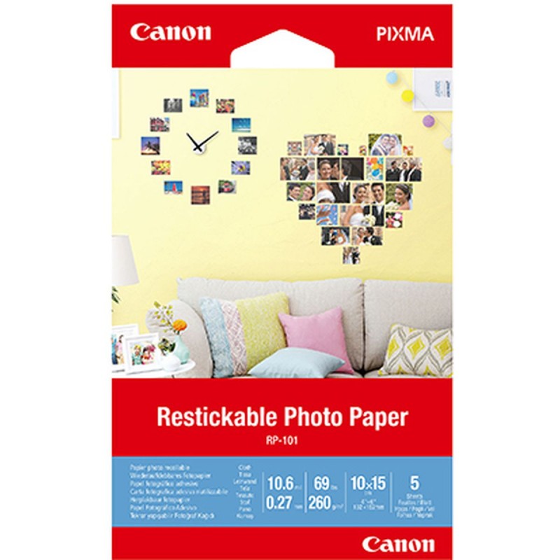 Canon RESTICKABLE PHOTO PAPER RP-101 4x6 5