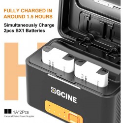 ZGCINE Sony BX1 Oplaadcase w/ 2X BX1 Battery (PS-BX1-K2)