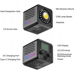 Ulanzi 40WRGB COB Lamp RGB w/ Built-In Battery & USB-C