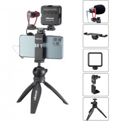 Ulanzi Smartphone Vlog Kit Extra: Statief+houder+led+mic