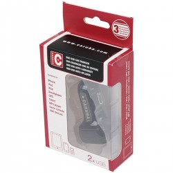 Duo USB Car charger  4.8 amp Zwart