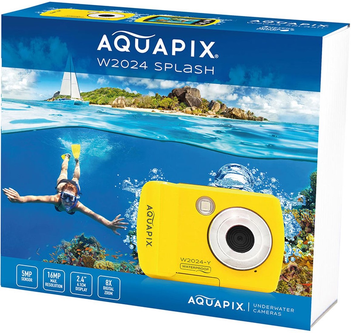 Splash Camera Aquapix W2024-i Splash Yellow Underwater Camera Foto-Groep