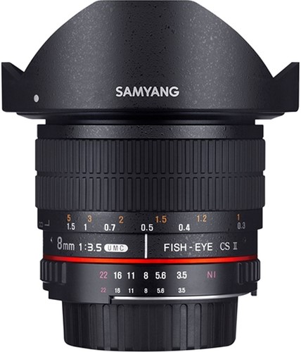 Samyang 8mm f3.5 UMC fisheye CSII Sony E-2