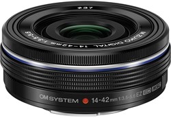 OM SYSTEM M.Zuiko Digital ED 14-42mm f/3.5-5.6 EZ Pancake Zwart