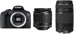 Canon EOS 2000D + 18-55mm IS F3.5-5.6 + 75-300mm DC F4-5.6