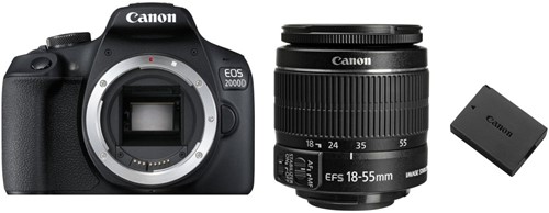 Canon EOS 2000D + 18-55mm IS F3.5-5.6 + LP-E10