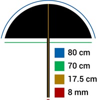 Falcon Eyes Flitsparaplu UR-32SL Sunlight/Zwart 80 cm-2