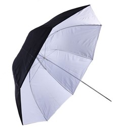 Falcon Eyes Flitsparaplu UR-32WB Wit/Zwart 80 cm