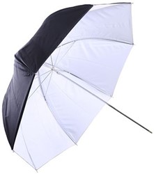 Falcon Eyes Flitsparaplu UR-48WB Wit/Zwart 122 cm
