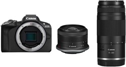 Canon EOS R50 Zwart + RF-S 18-45mm + RF 75-300mm