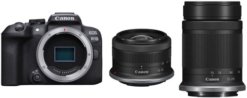 Canon EOS R100 ZWART  + RF-S 18-45 + RF-S 55-210mm IS STM-kit