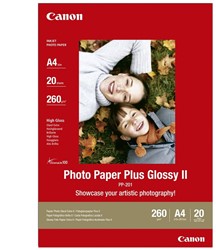 Canon PP-201 Fotoglanspapier Plus II A4. 20 Blatt 265g/m