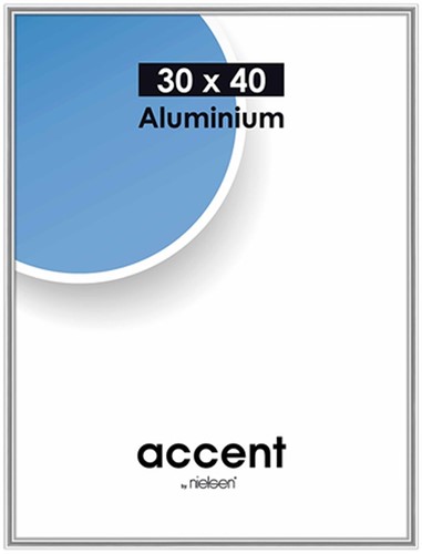 ACCENT HGL. ZILVER 30X40CM