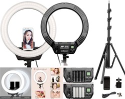 16inch Accu AFI Ringlight  R216 + FL2009 statief incl accu