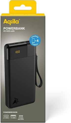 Aqiila Powerbird B20 PowerBank 20W Black 20.000 mAh-2