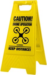 Caruba Drone Waarschuwingsbord Engels