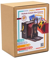 JollyLook Pinhole Square Instant Film Camera Wood Dark B