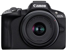 Canon EOS R50 + RF-S 18-45mm F4.5-6.3 IS STM + RF-S 55-210mm F5-7.1 IS STM zwart