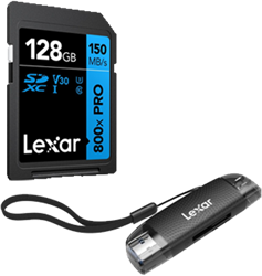 Memorykit Foto 128GB + SDHC reader
