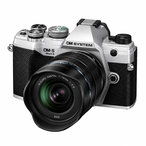 OM SYSTEM OM-5 Mark II zilver + M.Zuiko Digital ED 7-14mm F2.8 Pro