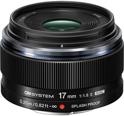 OM SYSTEM M.Zuiko Digital ED 17mm f/1.8 II Zwart