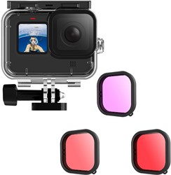 Telesin Waterproof Case + Duikfilter-Set GoPro 12/11/10/9